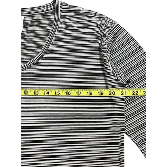 Athleta women’s stripped Top T-shirt Black/White Small Size Stretch - Picture 6 of 7
